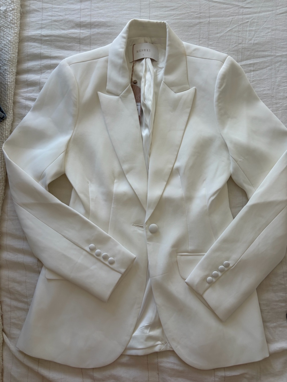 Meshki White Tailored Blazer
